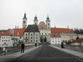 Blick zur hl. Michael Pfarrkirche und zum ehem. Brgerspital