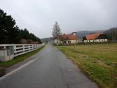 Wanderroute auf der Salzstraße am Ende von Bisamberg 