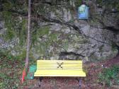 Rastplatz beim Heiligenbild auf Felsen Nhe Hahnmhle 