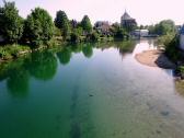  Blick auf die Erlauf von der Bogenbrcke flussabwrts 