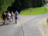  Marathonis bei der Streckenteilung (21/42 km) 