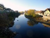 Blick von der Zbinger Kampbrcke auf dem Kamp flussabwrts