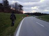  Wanderroute kurz entlang der B38 