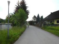 Wanderroute über die Lagergasse am Ortsende von Mühling 