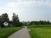 Wanderroute über die Lagergasse am Ortsende von Mühling 