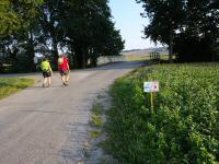 Ankündigung und Blick zur 1.Streckenteilung beim Karlsbach 