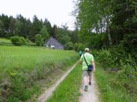 Blick auf die Wanderstrecke beim Gehöft Lehner Häusl