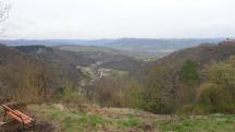 sehr schner Fernblick vom Predigtstuhl nach Klein-Wien, Steinaweg und in der Ferne zur Wachau