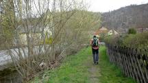 Wanderroute auf dem Welterbesteig entlang der Fladnitz nach Steinaweg