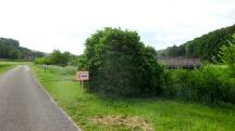 Blick zur Streckenteilung 23/42 km beim Steg ber den Stssingbach 