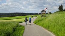 Blick auf die Wanderstrecke am Ortsende von Eppenberg