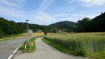  Wanderroute entlang der B216 zum Ort "Am Schu" 