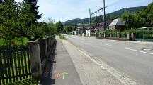 Wanderroute wieder entlang der B216 zurck nach Weiten 