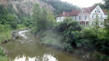 Blick auf die Mank bei der alten Thal-Mhle (Grabner Mhle) 