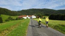 Blick auf die Wanderstrecke auf der Wimbergstrae 