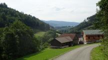 Blick auf die Wanderstrecke beim Gehft Humpellehen 