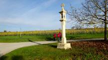 Blick zum Zagl-Kreuz an der Wanderstrecke 