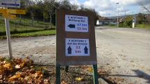  wichtige Infotafel fr die Wanderer - Streckenteilung 