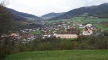 Sehr schner Fernblick zum Prandhof und zur Pfarrkirche Niederranna 