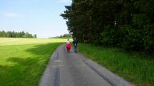 Blick auf die Wanderstrecke entlang der Riede Ladingseck 