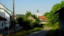 Blick auf die Wanderstrecke in der Kellergasse Polstergraben 