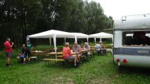  Wanderer bei der 2. Labestelle 