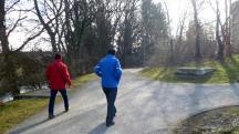  Wanderer bei der Streckenteilung 