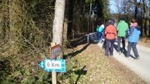 Blick auf die Wanderstrecke bei der Streckenteilung 