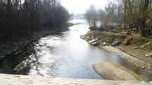Blick von der Hofaubrcke auf das Krumpenwasser flussabwrts 