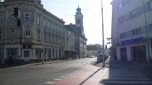 Blick in die Stockerauer Strae mit der Augustiner Kirche 