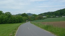 Blick auf die Wanderstrecke auf der Hhenstrae