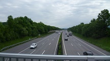 Blick auf die  A1 Richtung St. Plten