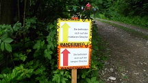 Infotafel zur Wanderstrecke 