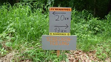 Infotafel Streckenteilung - 13/20 km