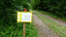 Infotafel zur Wanderstrecke 