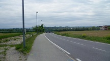 Blick auf die Wanderstrecke wieder entlang des Blindbachwegs