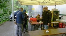 Blick zur Kontroll- und Labestelle