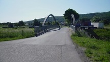 Blick auf die 6 km Wanderstrecke zur Brcke ber den Michelbach 