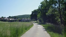 Blick auf die Wanderstrecke entlang des Stssingbachs 