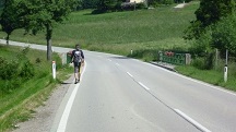  Wanderroute kurz auf der L110 