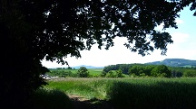 Blick auf die Wanderstrecke mit schner Fernsicht