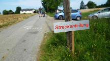 Blick auf die Wanderstrecke bei der Streckenteilung gleich bei der K+L