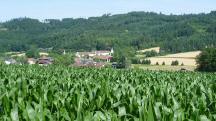 nochmals der schner Fernblick nach Groweichselbach und zum Schloss 