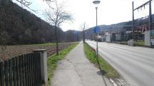  Wanderroute entlang der B216 zum Ziel 