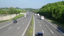  Blick auf die  A1 Richtung Linz 