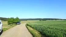 Blick auf die Wanderstrecke beim Start auf dem Hintaus-Weg