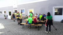  Wanderer bei der 1. K+L in Mechters beim FF-Haus 