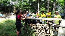  Wanderer und Personal bei der 3. K+L - Peilstein 