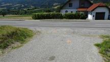 Blick auf die Wanderstrecke bei der B36 in Kammerbach