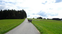 Blick auf die Wanderstrecke - kurz auf der Altmeloner Landstra�e